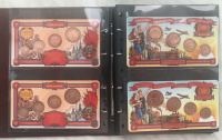 Советские медные монеты 1,2,3,5 копеек 1925 г. ММД "Национальная серия", проекты, полный набор из 15 комплектов (60 монет), 2007 г., в художественно оформленных буклетах и папке.