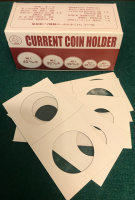 Японские холдеры для монет Current (Current coin holder с белочкой), комплект 50 шт. разных размеров по 10 шт. каждого: 21,25,29,33,40 мм производство - Япония, премиальное качество. 