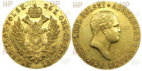 Королевсво Польское (Русская Польша, монеты для Польши), 50 злотых 1818 г. IB, золото, в слабе  ННР AU 55.