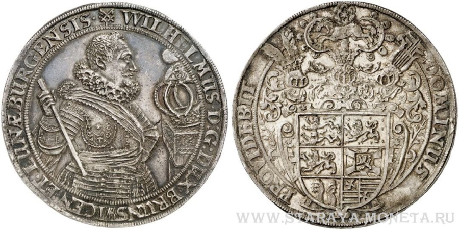 Вильгельм Август был герцогом.&#65279; Лезер 1 1/2 рейхсталера (1618/1619), Харбург. Монетный мастер Томас Тимпе.&#65279; Монеты герцога Вильгельма Брауншвейг-Харбургского (1603-1642).&#65279; Монетный двор Харбурга.