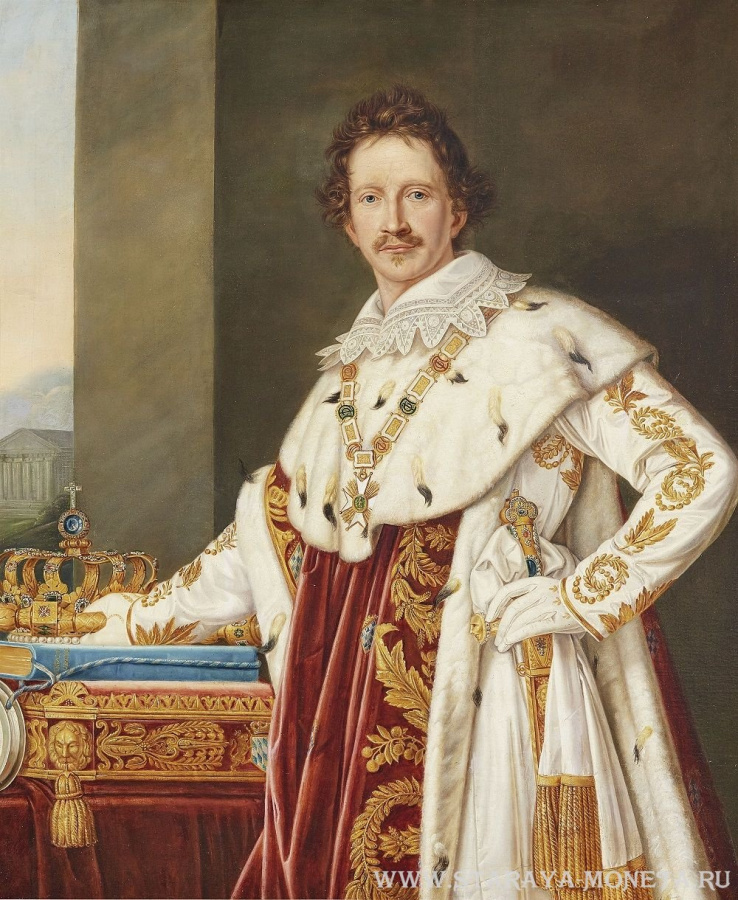 Талер в честь избрания принца Отто Баварского королем Греции, 1832.