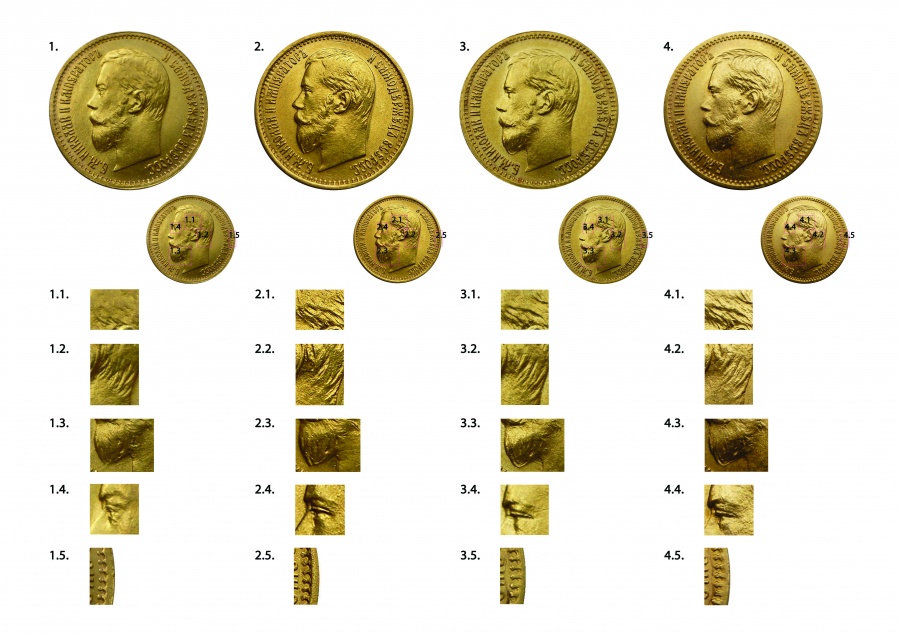 К вопросу о разновидностях портретов «большая голова» на 5-рублевых монетах эпохи Николая II.